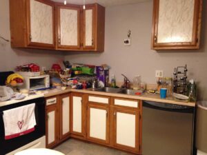 Papering The Kitchen Cabinet Doors